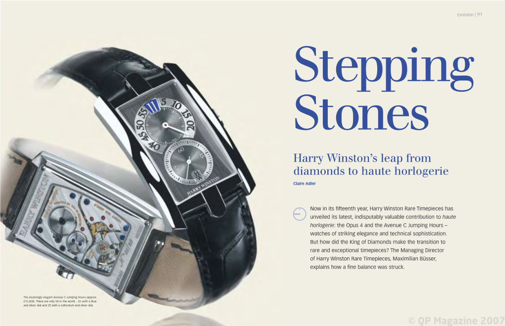 Harry Winston's Leap from Diamonds to Haute Horlogerie