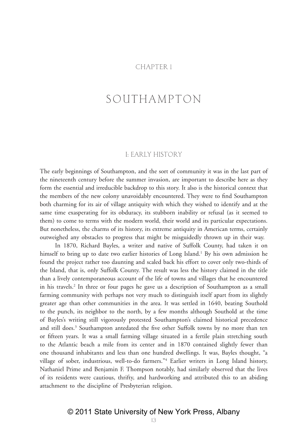 Colonizing Southampton