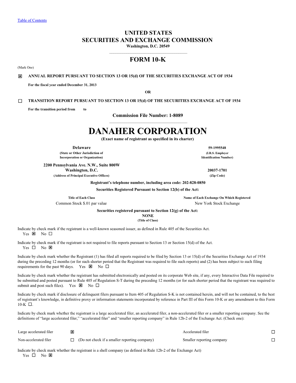 FORM 10-K (Mark One)  ANNUAL REPORT PURSUANT to SECTION 13 OR 15(D) of the SECURITIES EXCHANGE ACT of 1934