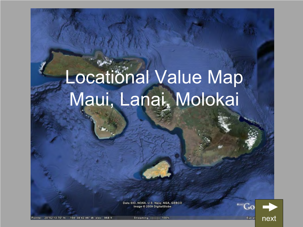 Locational Value Map Maui, Lanai, Molokai