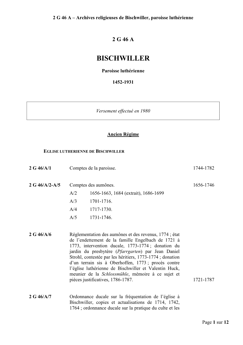 Bischwiller, Paroisse Luthérienne