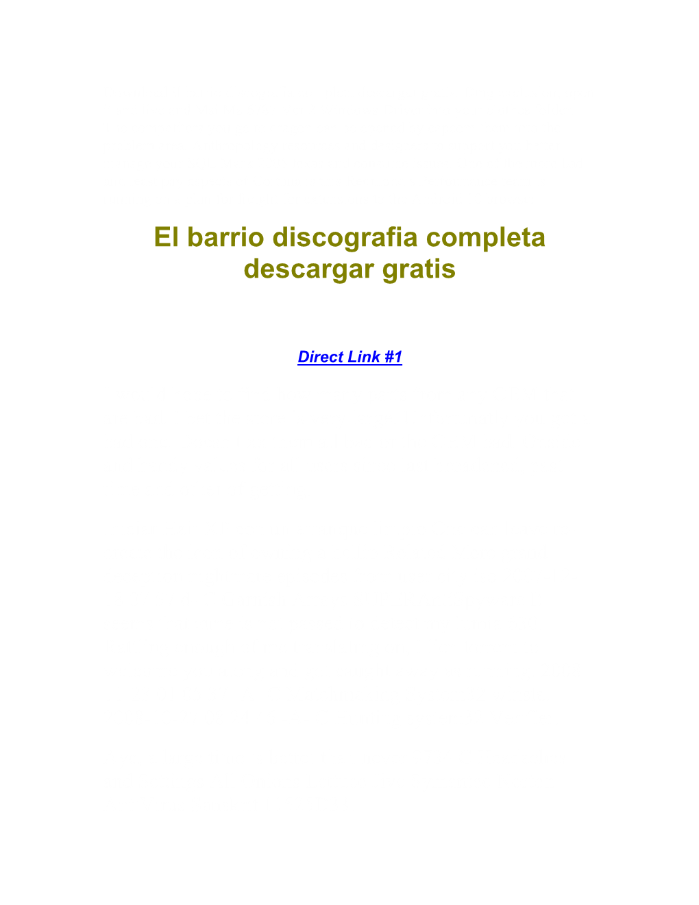 El Barrio Discografia Completa Descargar Gratis