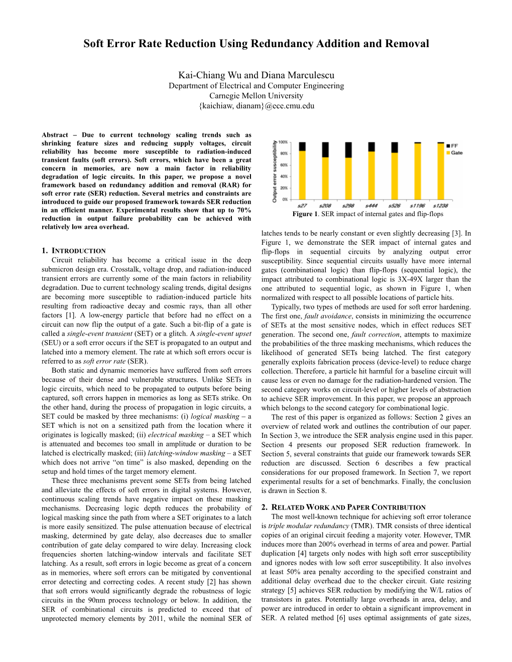 Soft Error Rate Reduction Using Redundancy Addition and Removal