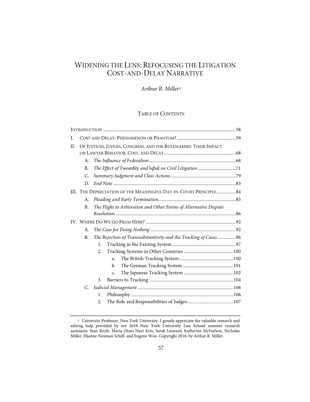 Widening the Lens: Refocusing the Litigation Cost-And-Delay Narrative