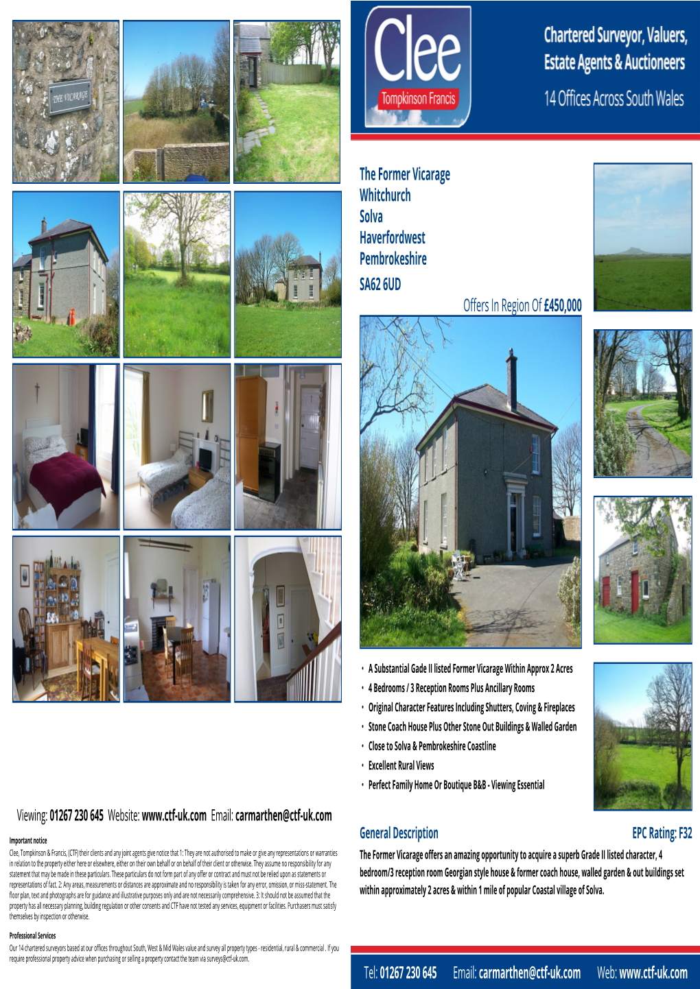 The Former Vicarage Whitchurch Solva Haverfordwest Pembrokeshire SA62 6UD Offers in Region of £450,000