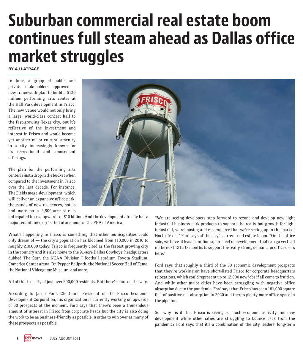 Suburban Commercial Real Estate Boom Continues Full Steam Ahead As Dallas Office Market Struggles by AJ LATRACE