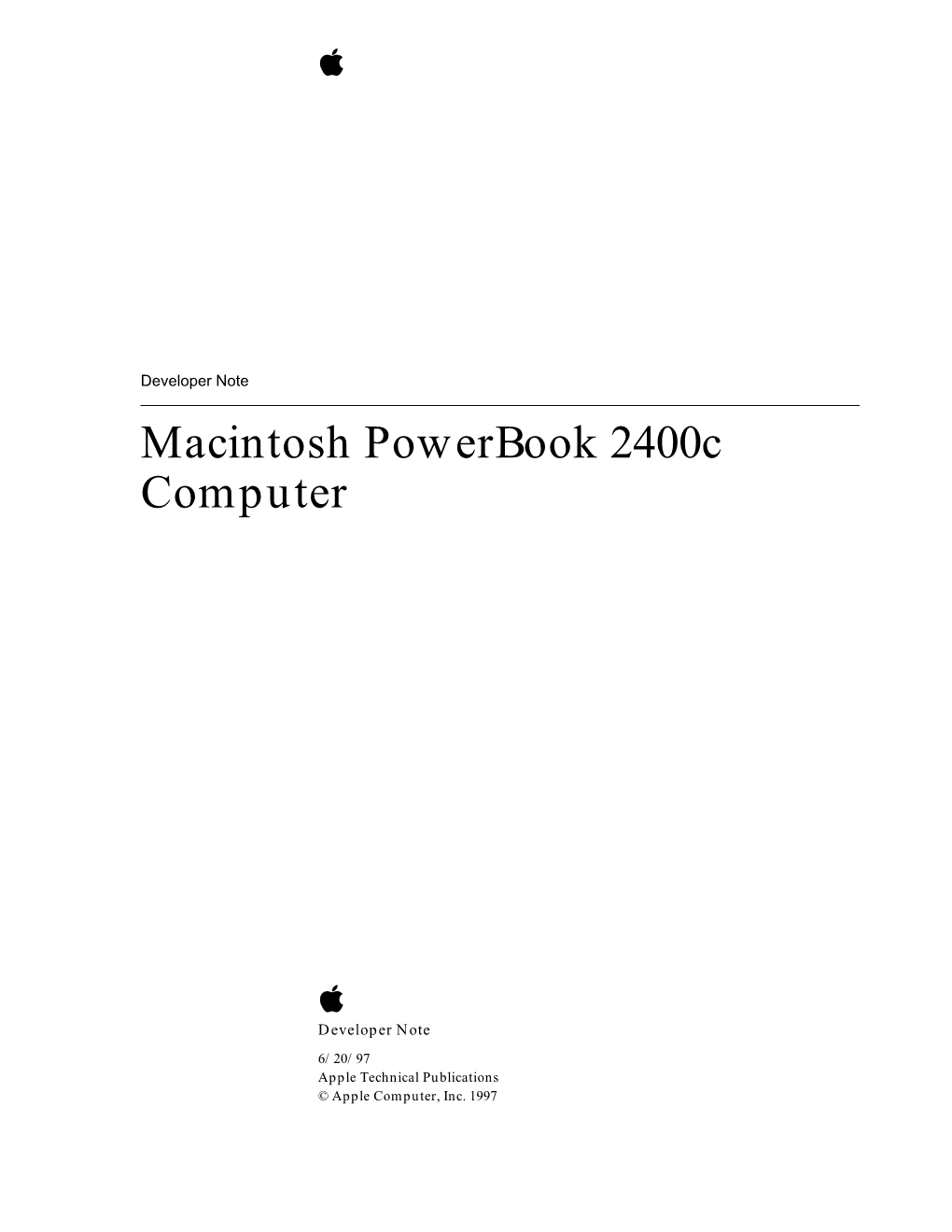 Macintosh Powerbook 2400C Computer