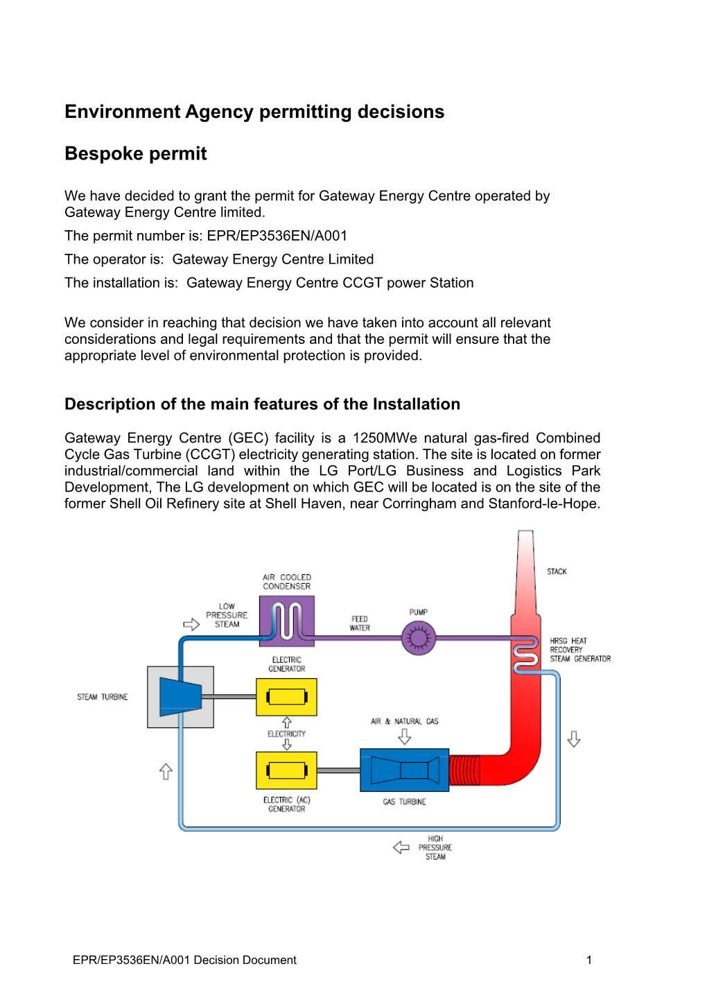 Gateway Energy Centre Limited