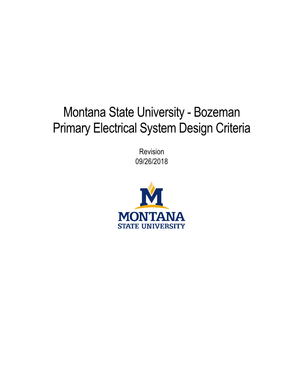 Bozeman Primary Electrical System Design Criteria