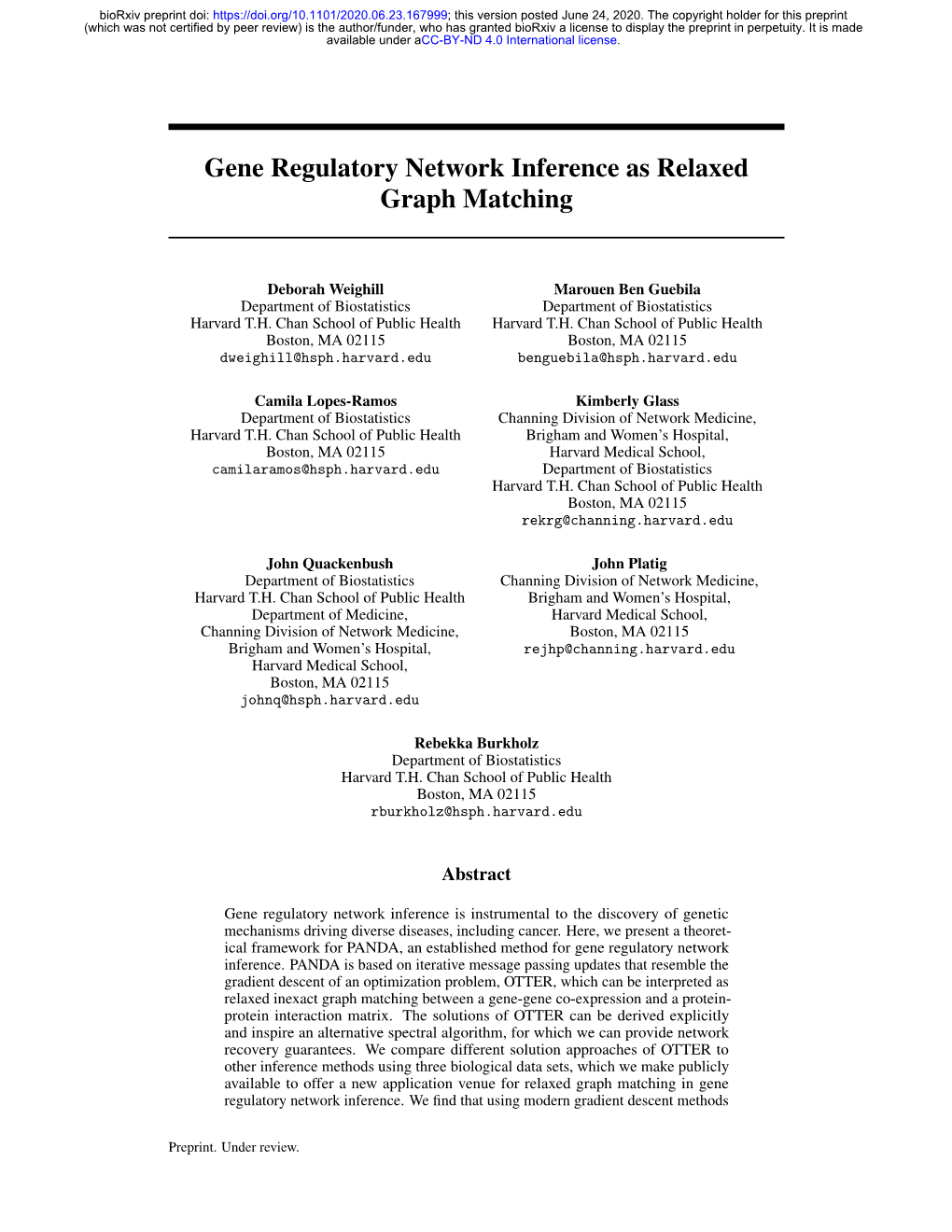 Gene Regulatory Network Inference As Relaxed Graph Matching