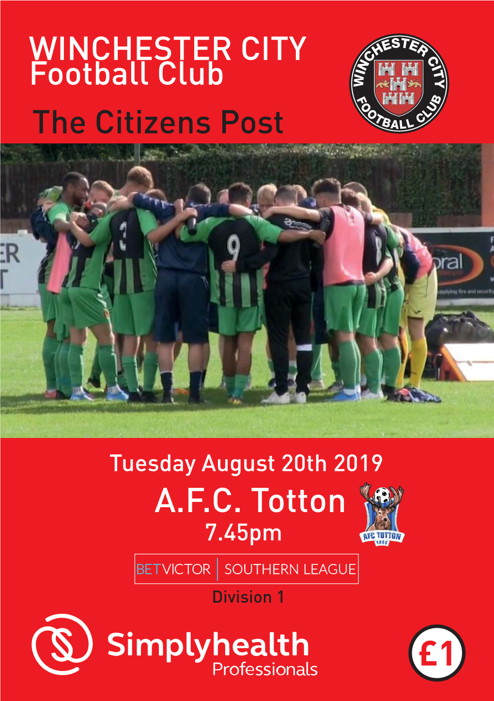 A.F.C. Totton 7.45Pm