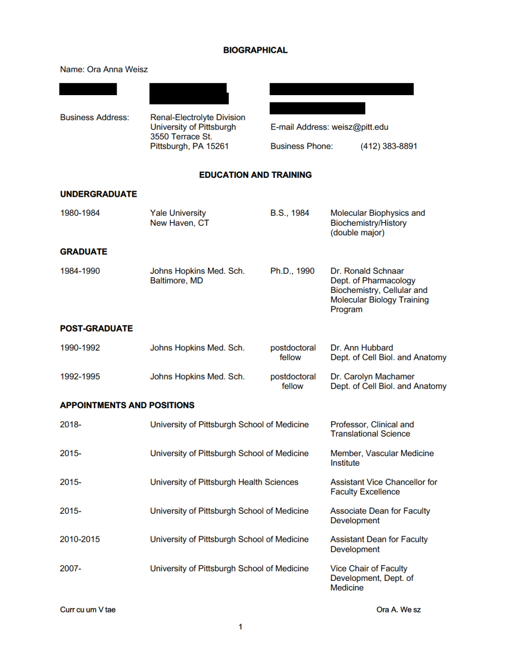 Weisz Ora a Curriculum Vitae.Pdf