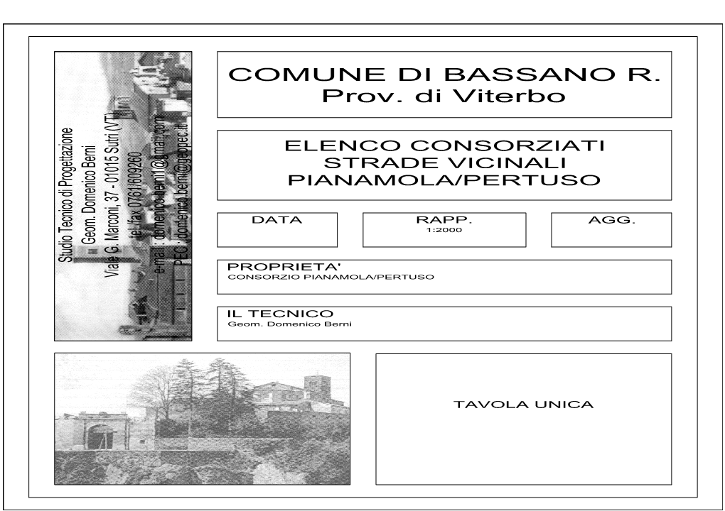 COMUNE DI BASSANO R. Prov. Di Viterbo