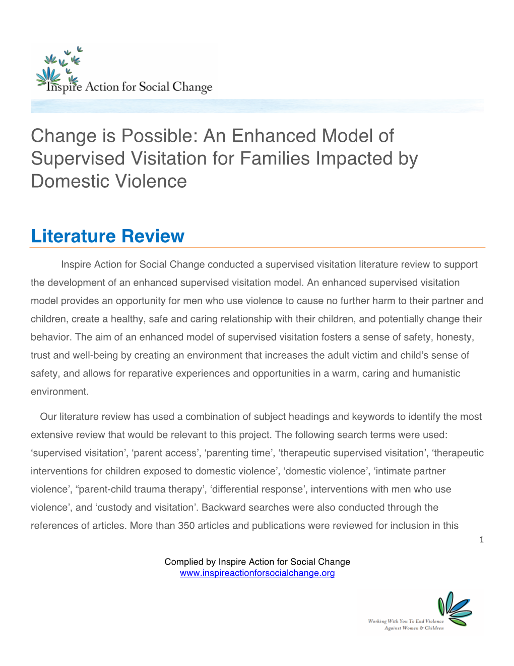 An Enhanced Model of Supervised Visitation for Families Impacted by Domestic Violence