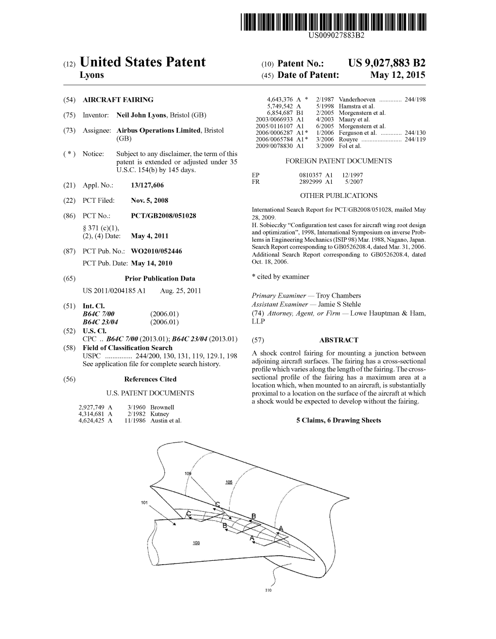 (12) United States Patent (10) Patent No.: US 9,027,883 B2 Lyons (45) Date of Patent: May 12, 2015