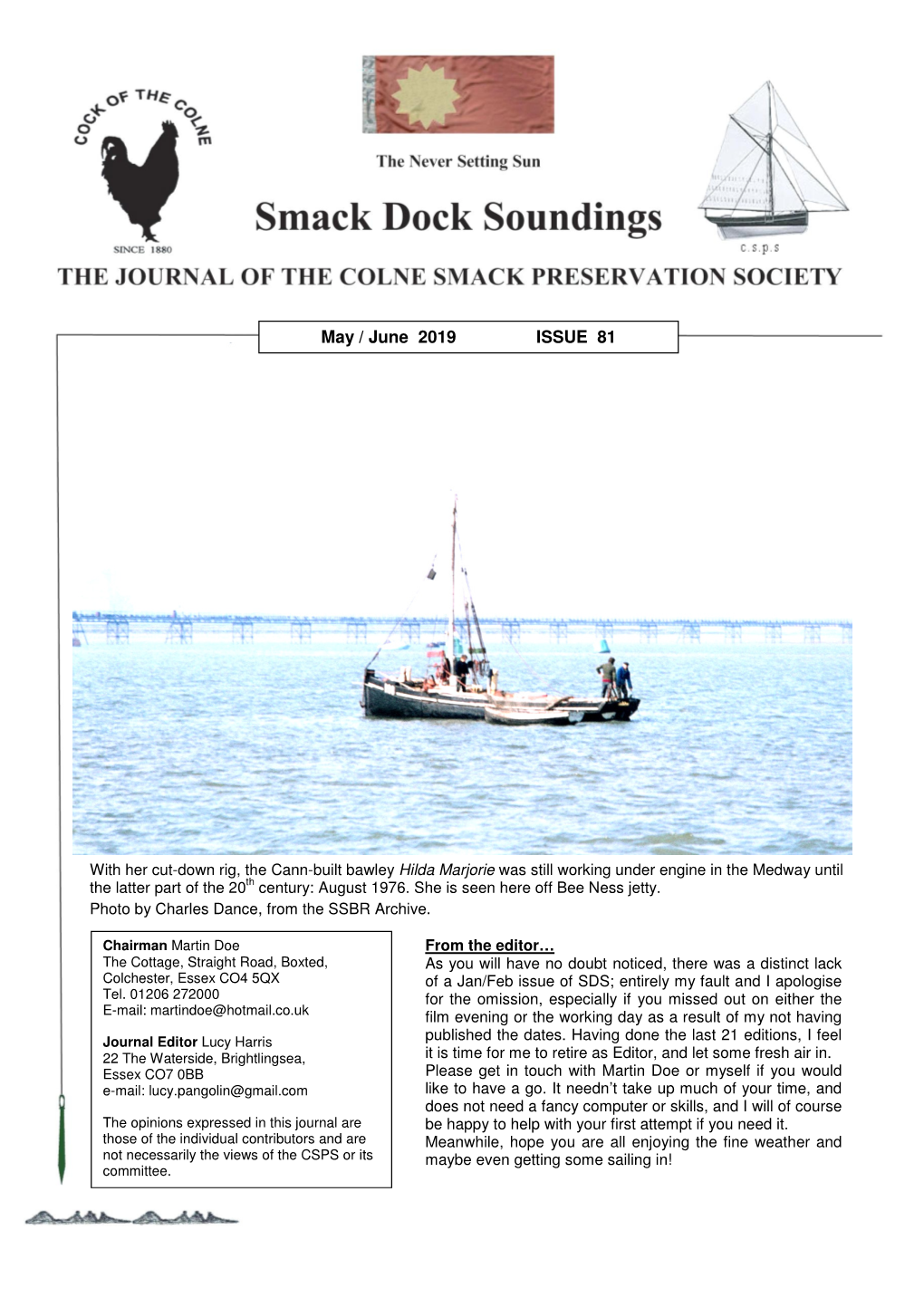 Smack Dock Soundings May / June 2019 ISSUE 81