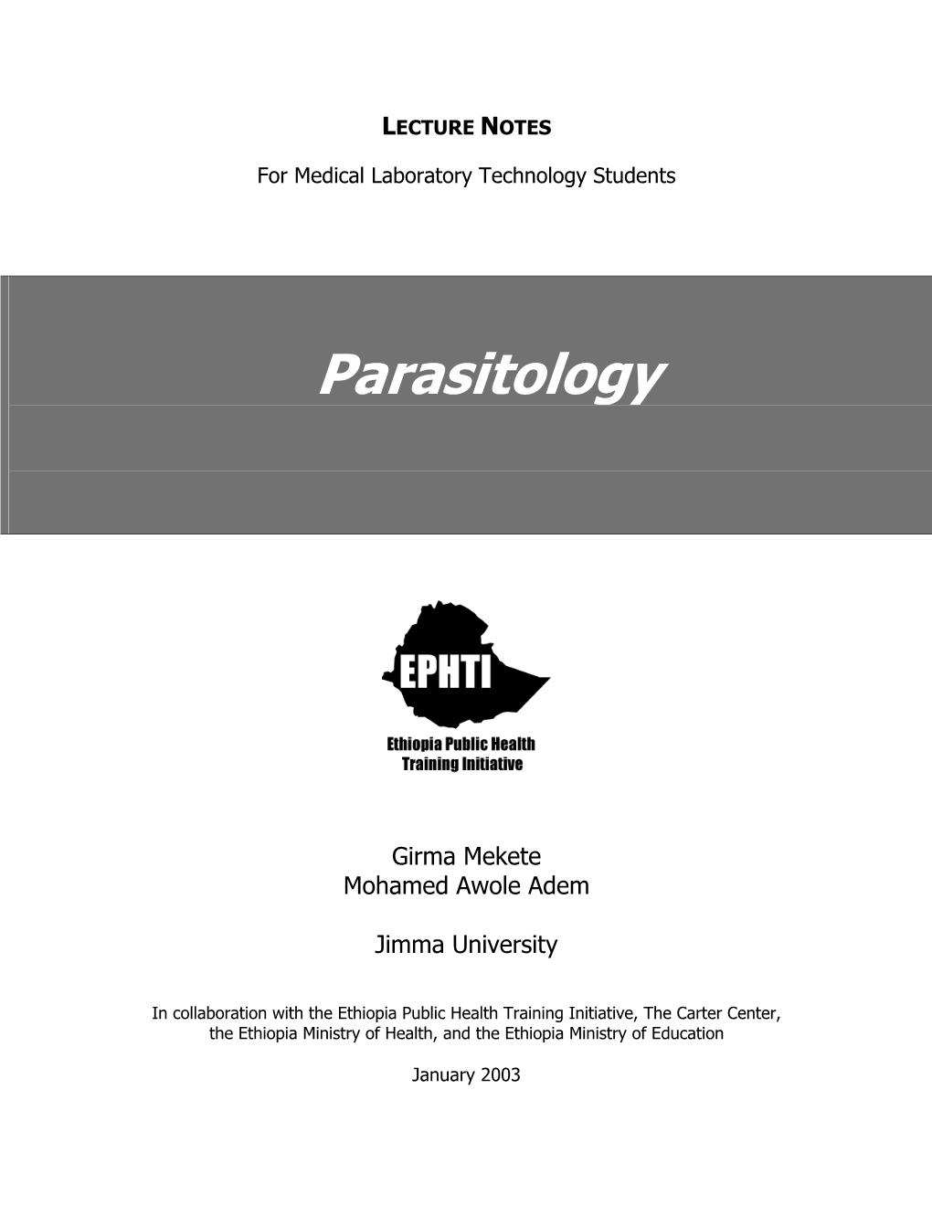 Parasitology