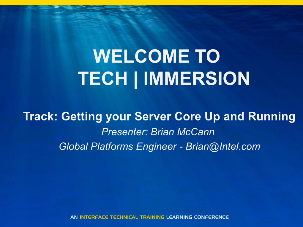 Tech | Immersion