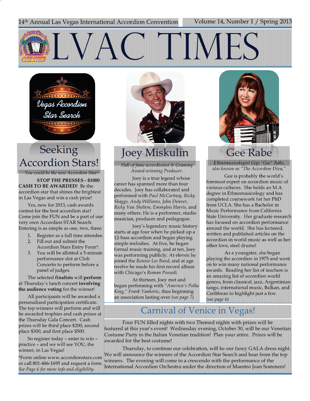 Spring 2013 LVAC TIMES