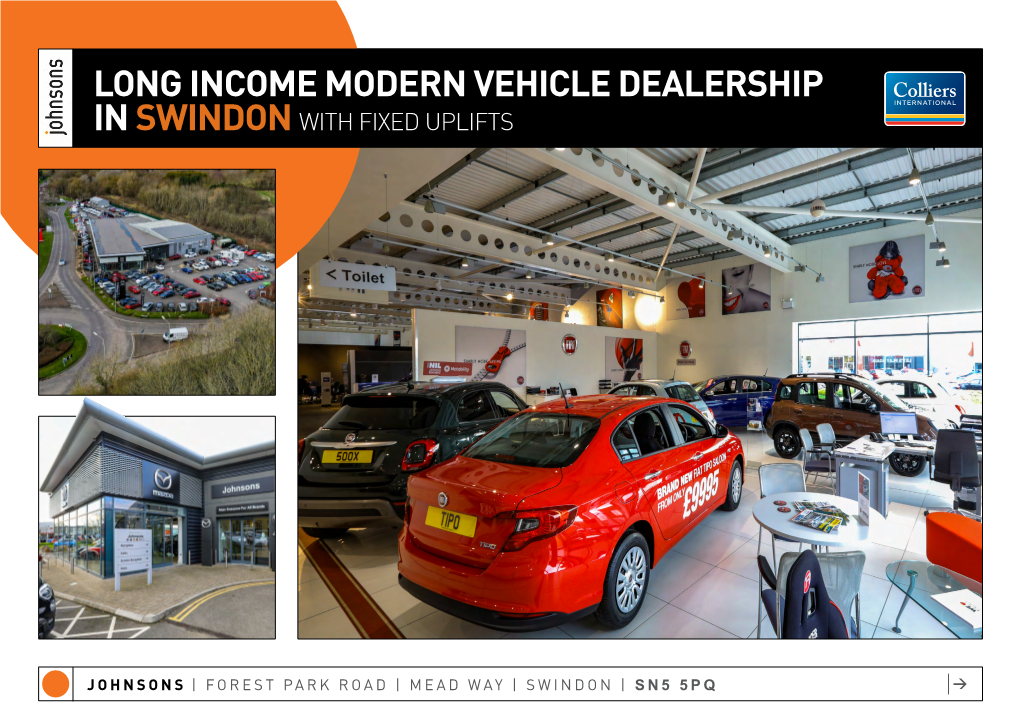 Long Income Modern Vehicle Dealership in Swindon with Fixed Uplifts
