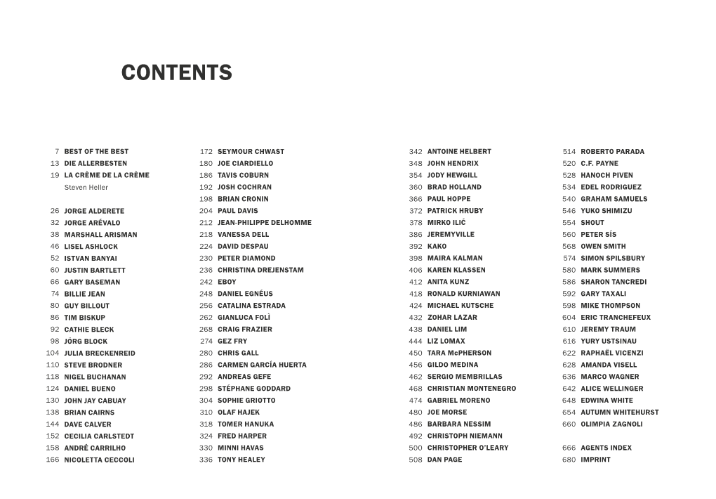 Table of Contents