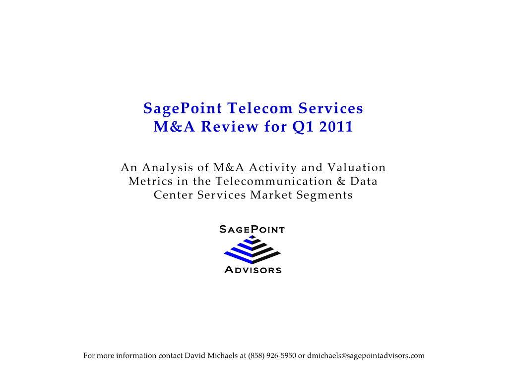 Telecom Services M&A Review