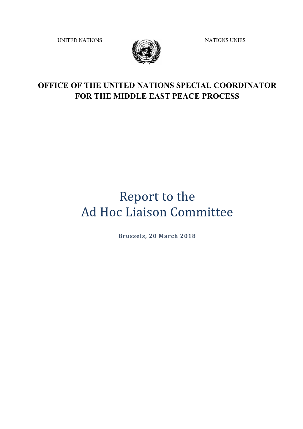 Report to the Ad Hoc Liaison Committee