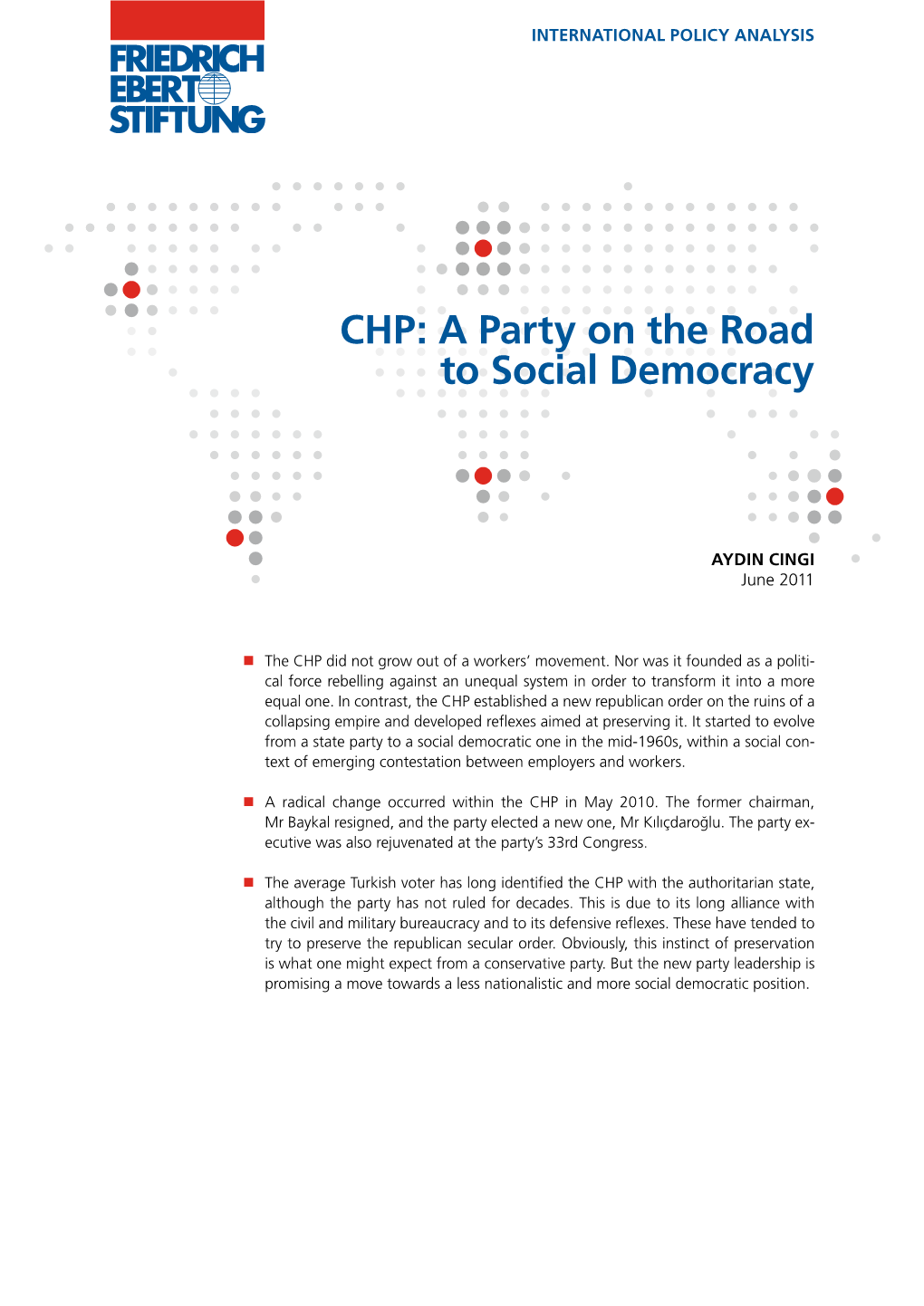 CHP : a Party on the Road to Social Democracy