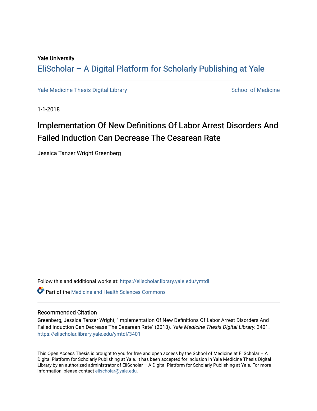 Implementation of New Definitions of Labor Arrest Disorders and Failed Induction Can Decrease the Cesarean Rate