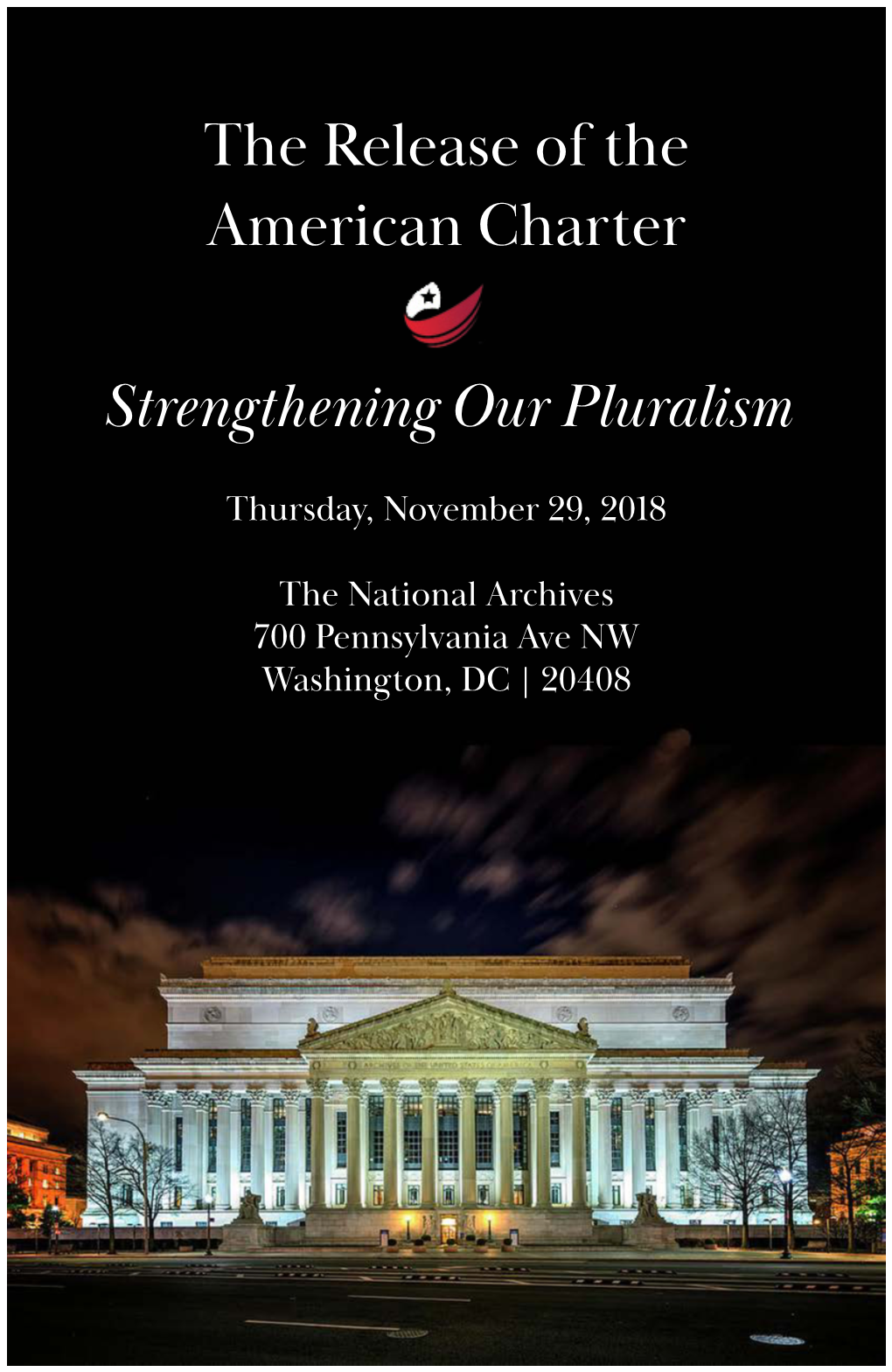 The Release of the American Charter Strengthening Our Pluralism