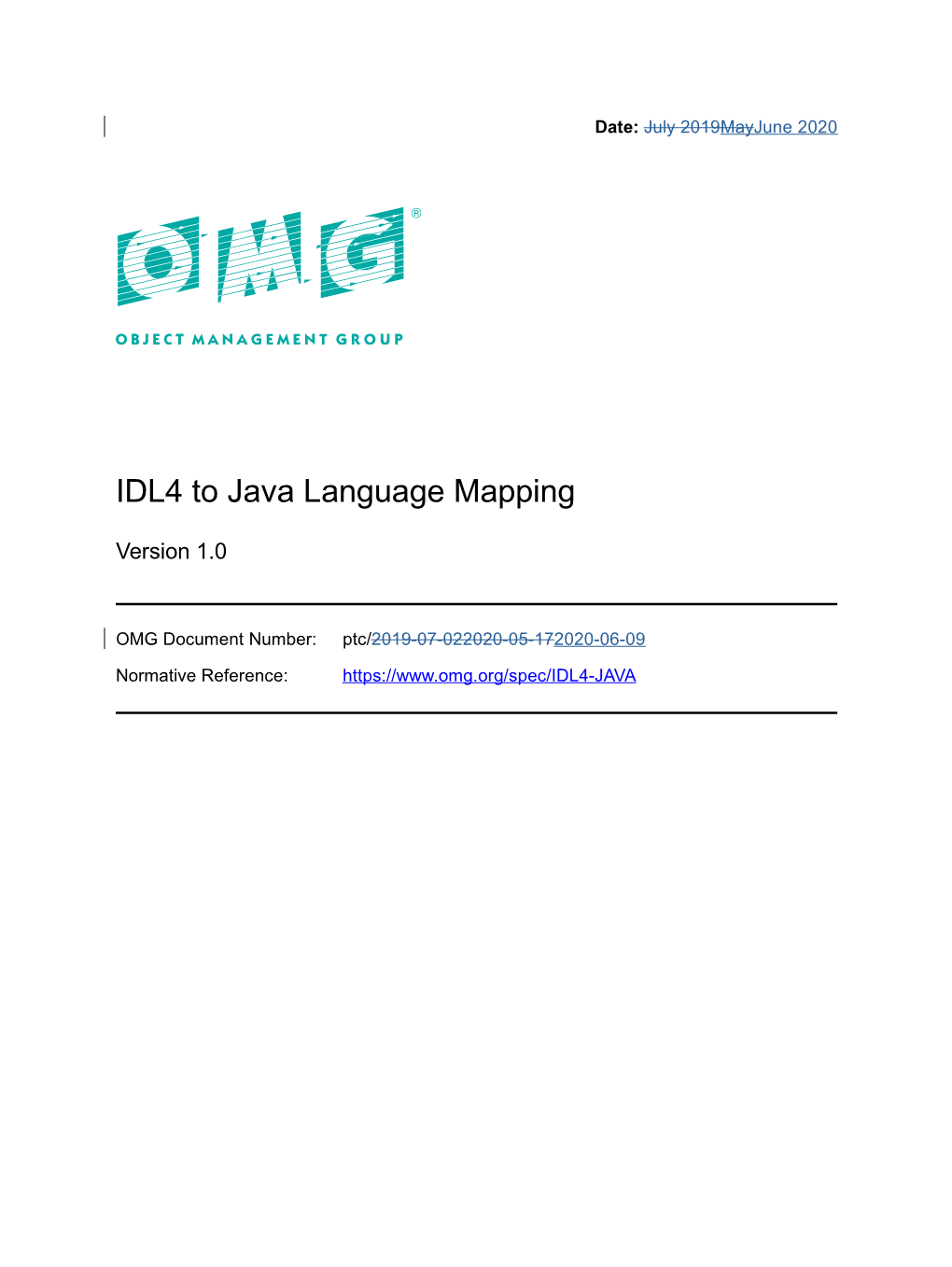 IDL4 to Java Language Mapping