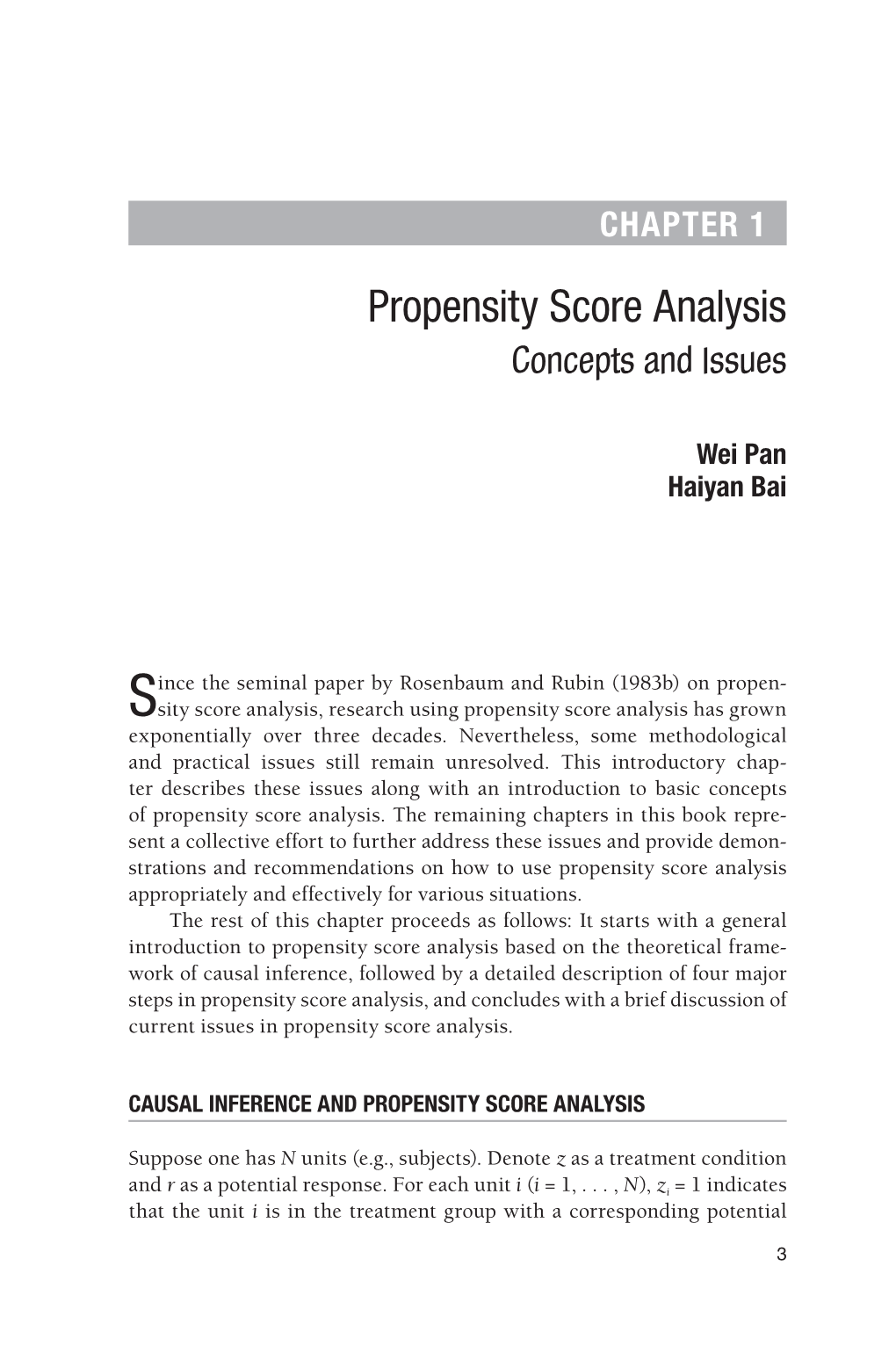 Propensity Score Analysis Concepts and Issues