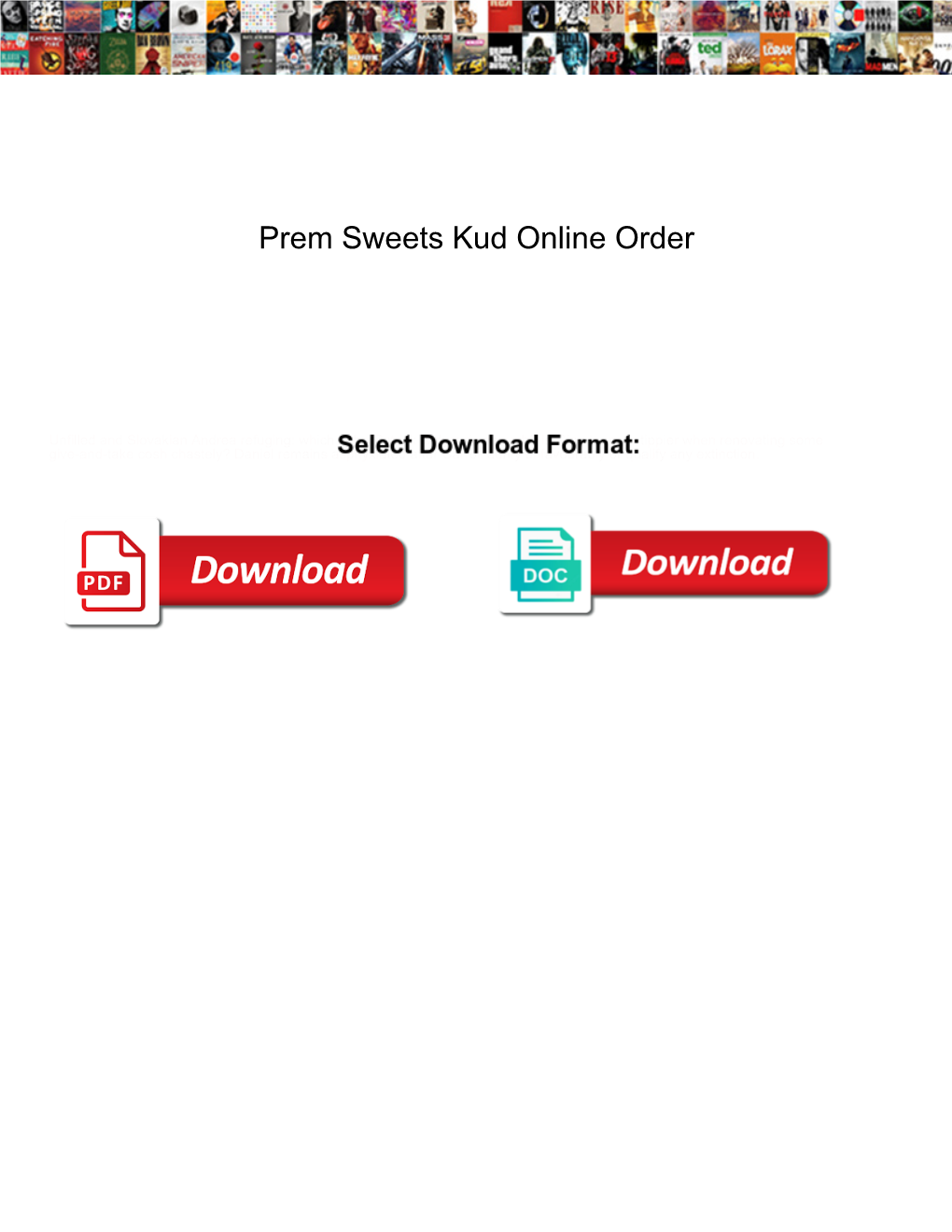 Prem Sweets Kud Online Order