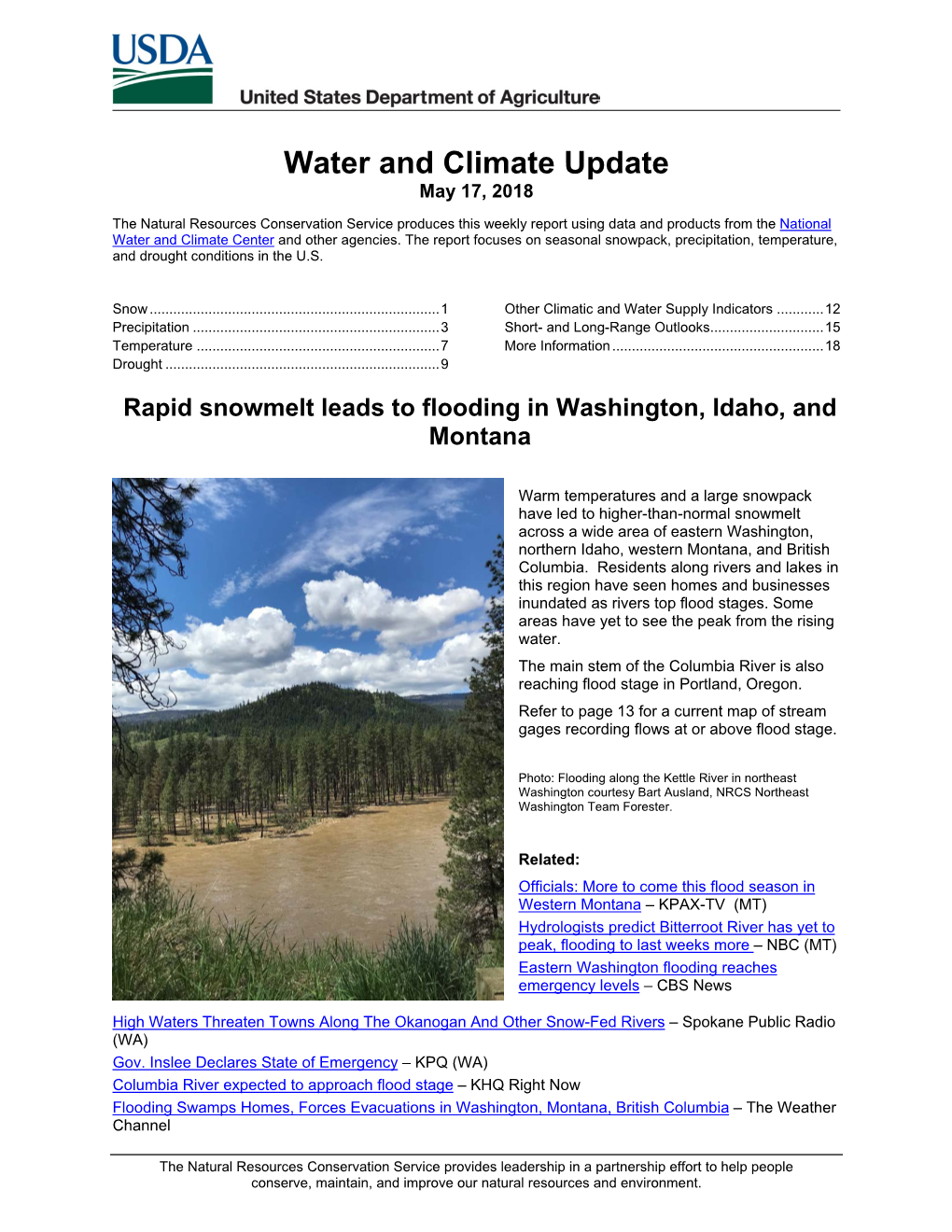 Water & Climate Update