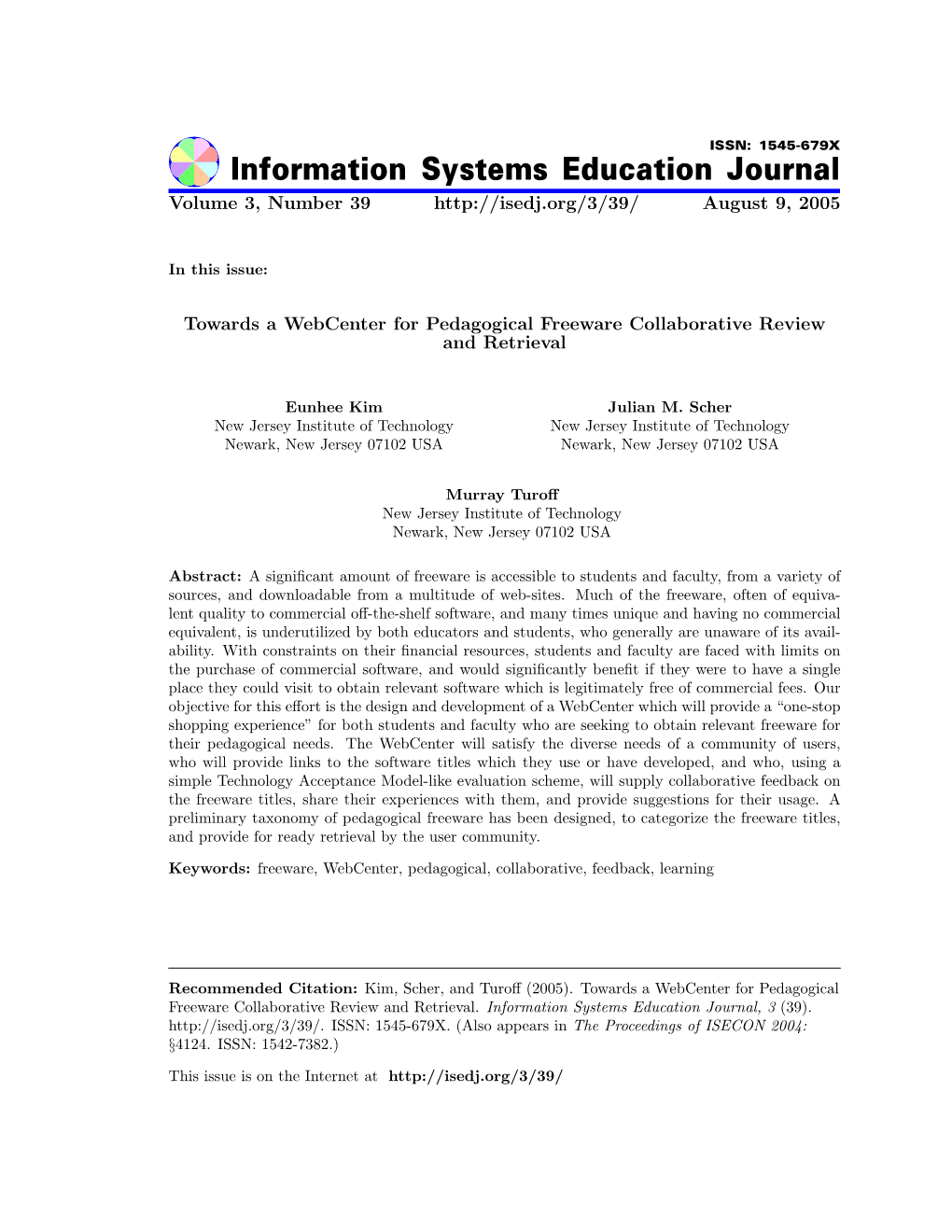 Towards a Webcenter for Pedagogical Freeware Collaborative Review and Retrieval