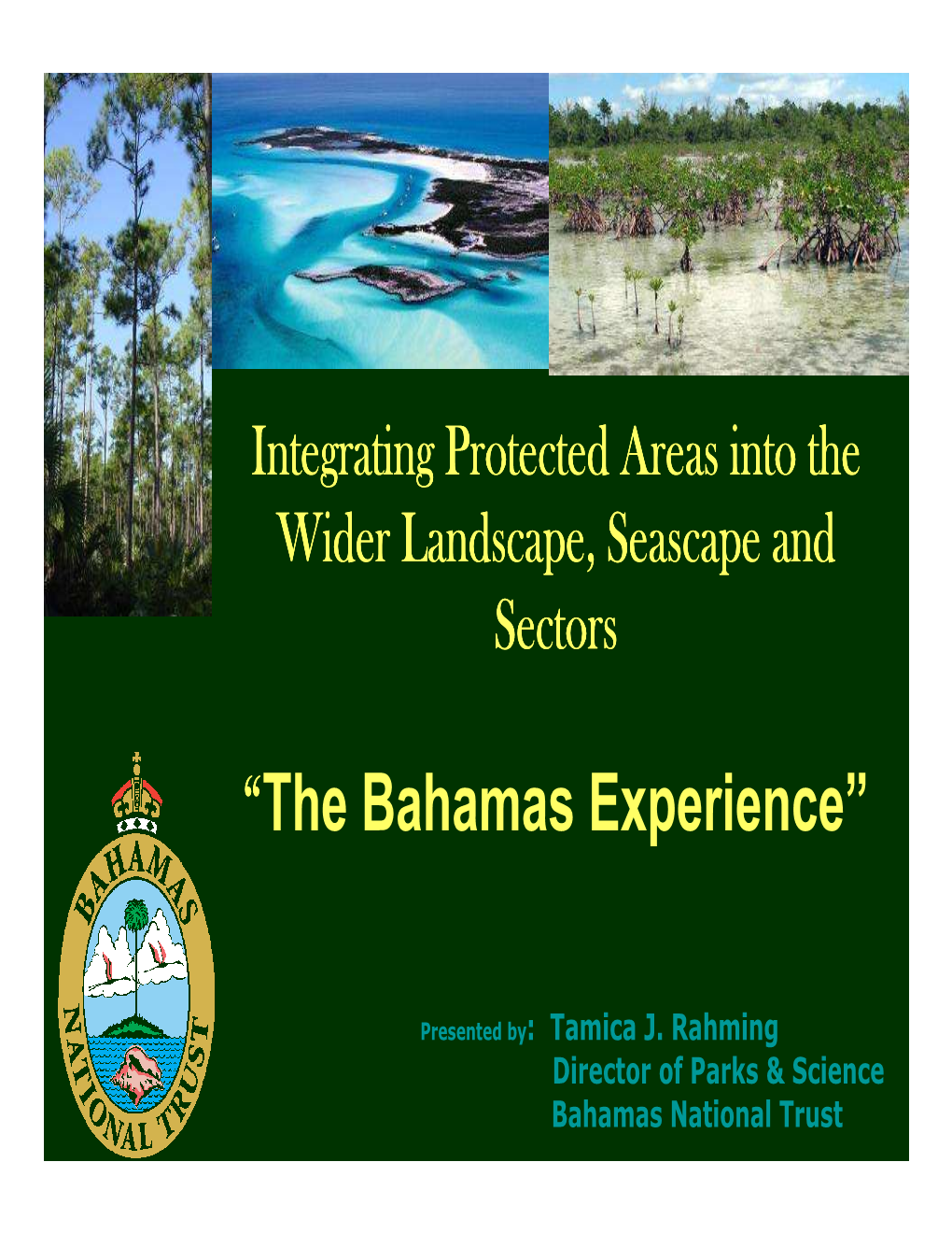 BAHAMAS Presentation CBD Regional Meeting November 2009