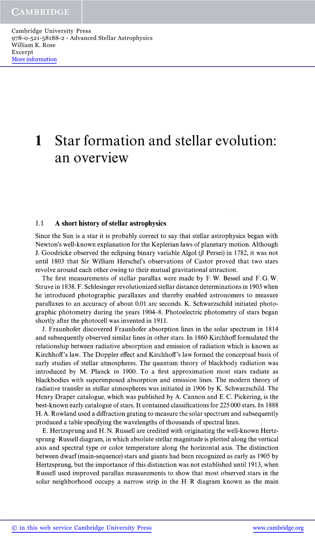 Advanced Stellar Astrophysics William K