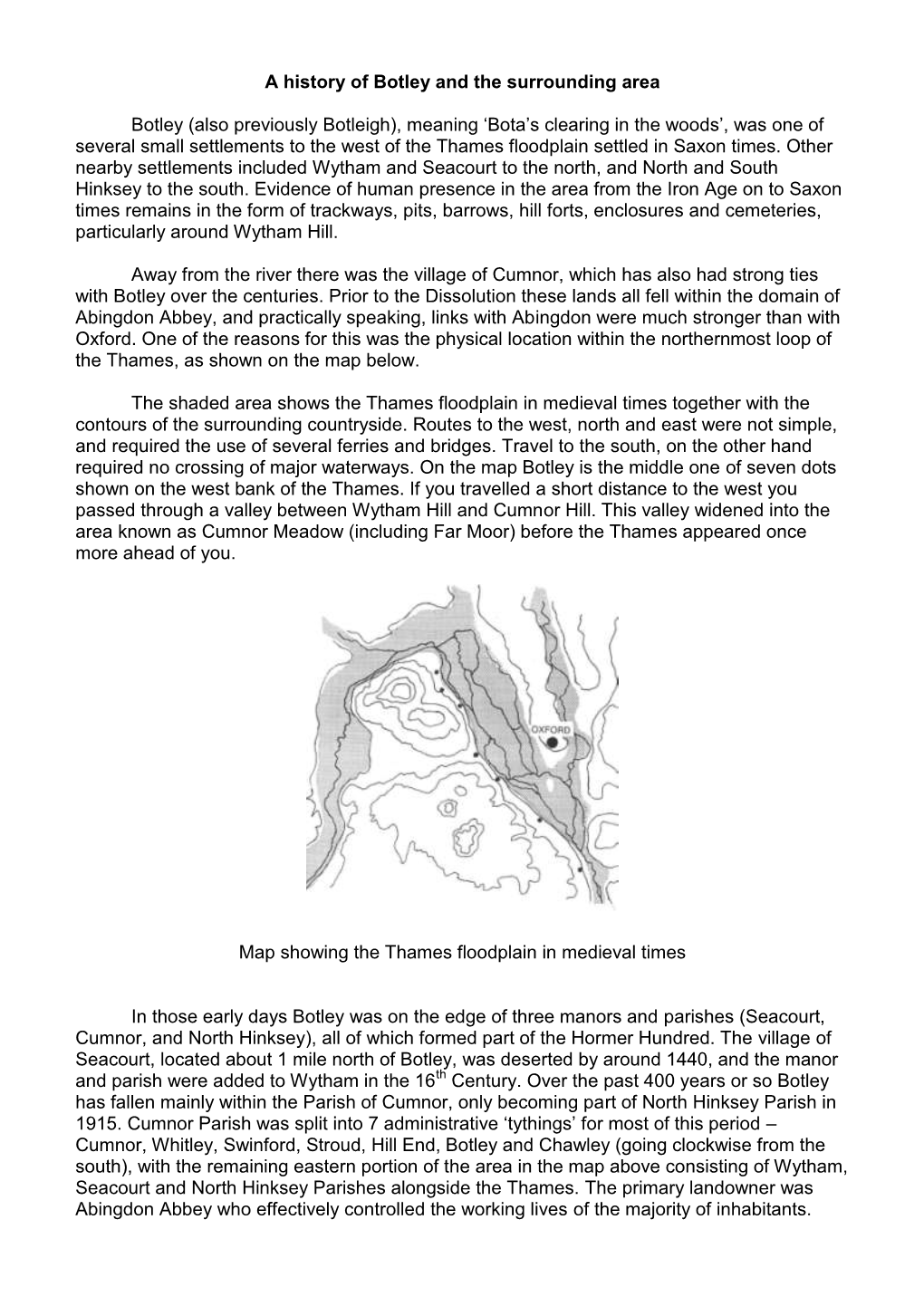 A History of Botley and the Surrounding Area