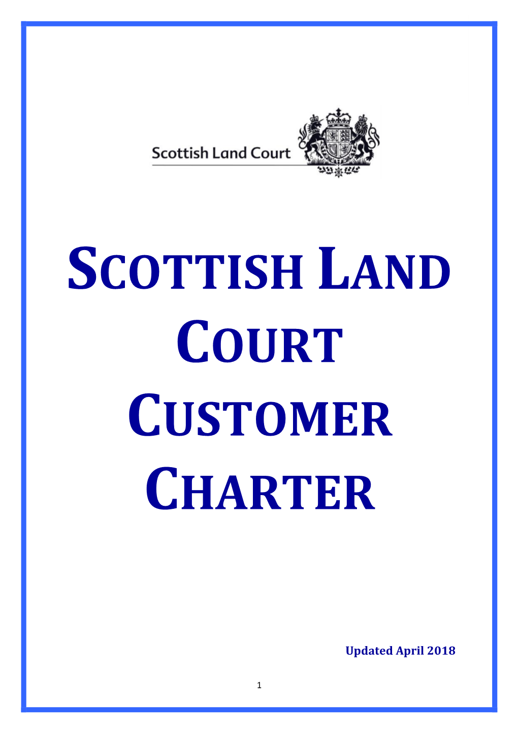 Scottish Land Court Customer Charter