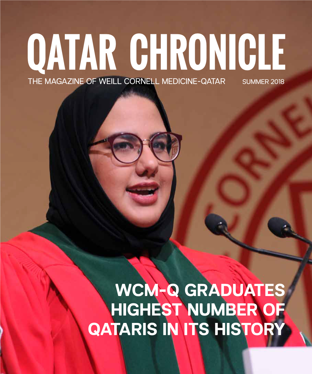 Wcm-Q Graduates Highest Number of Qataris in Its History 2 Contents