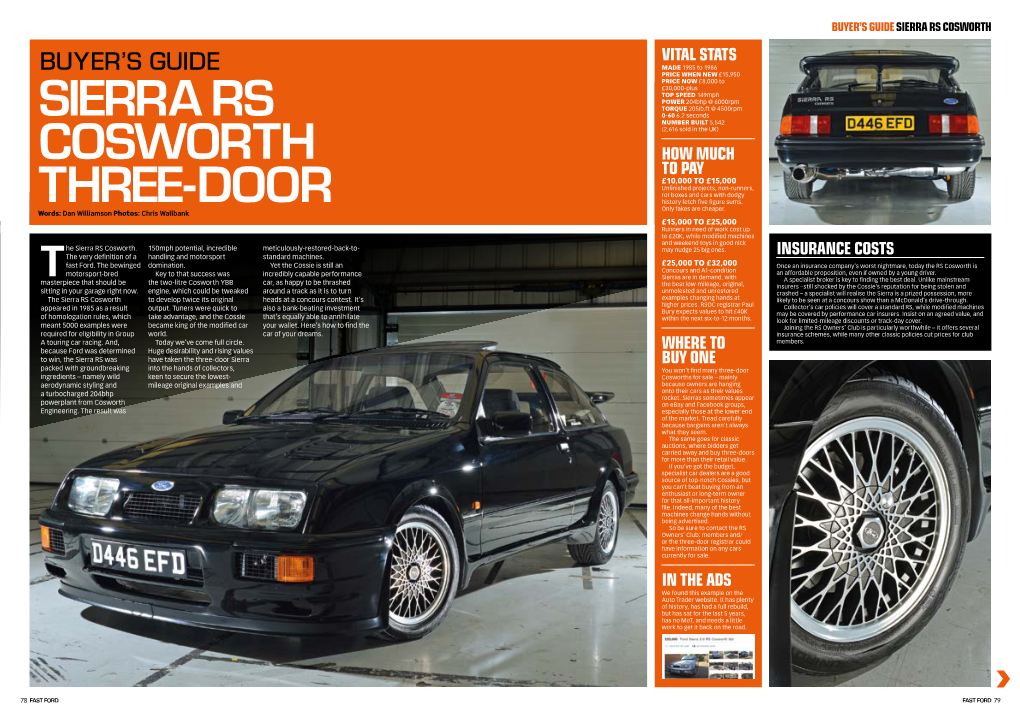 Sierra Rs Cosworth Three-Door