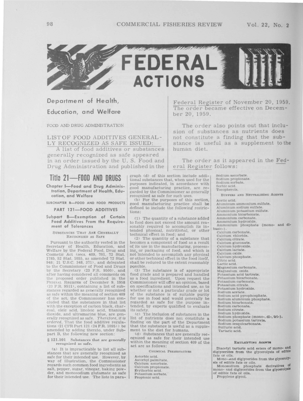 Federal Actions