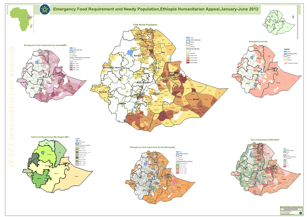 Emergency Food Requirement and Needy Population,Ethiopia Humanitarian Appeal,January-June 2012 Tigray