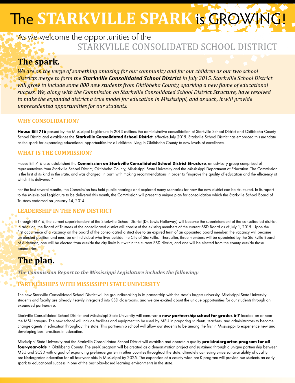 Starkville-Oktibbeha School Merger Plan