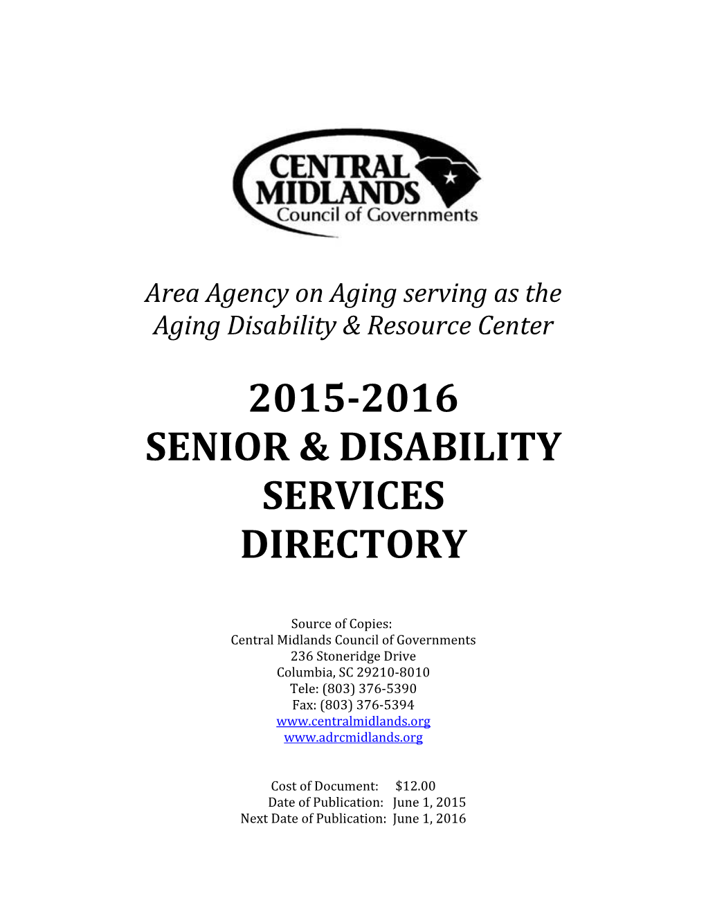 2015-2016 Senior & Disability Services Directory