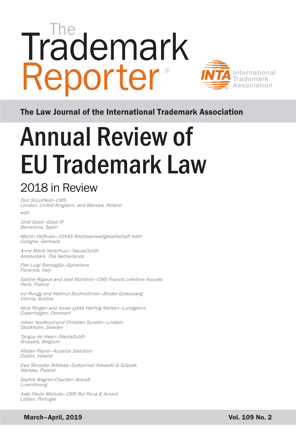 Annual Review of EU Trademark