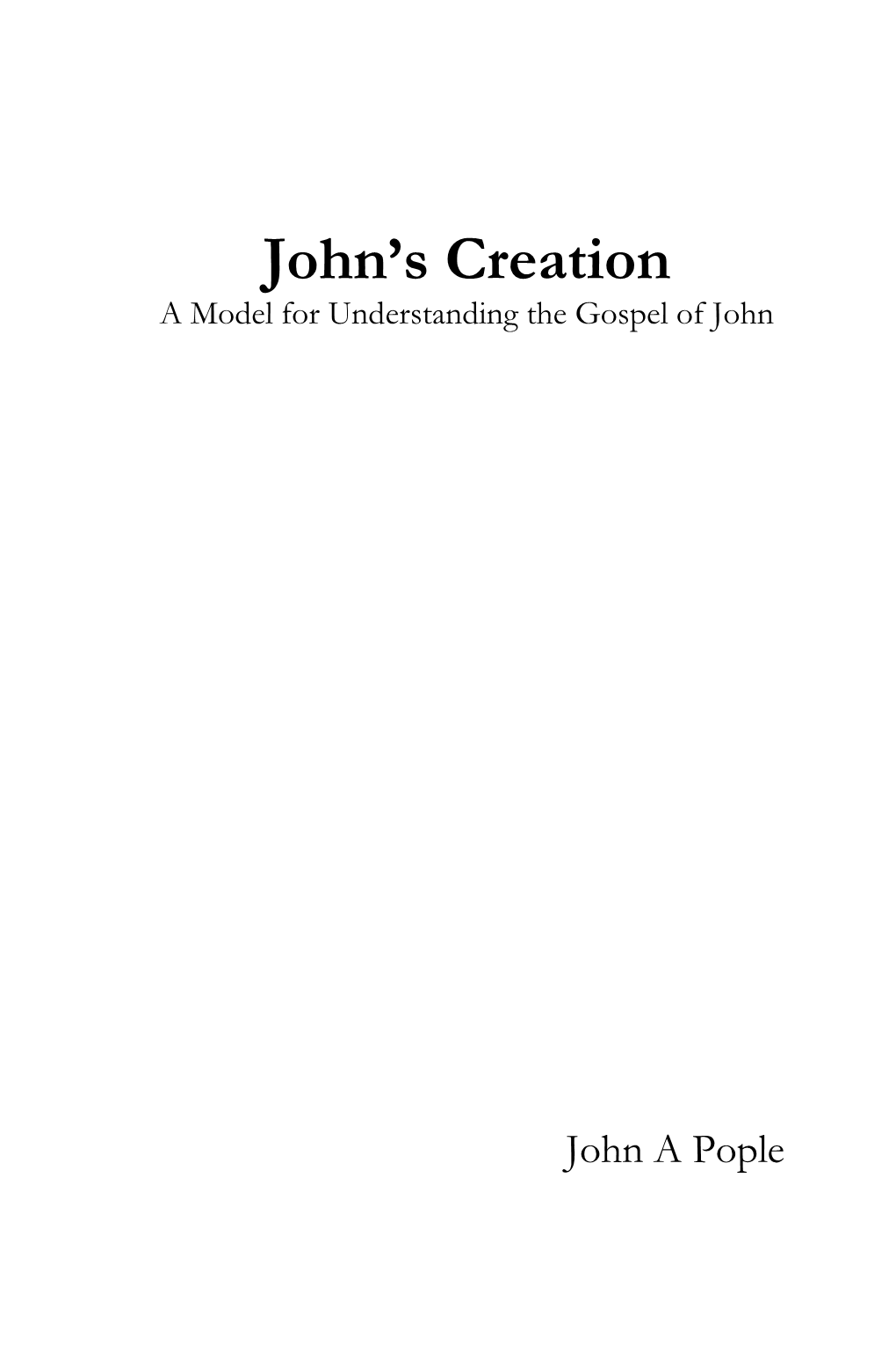 John's Creation