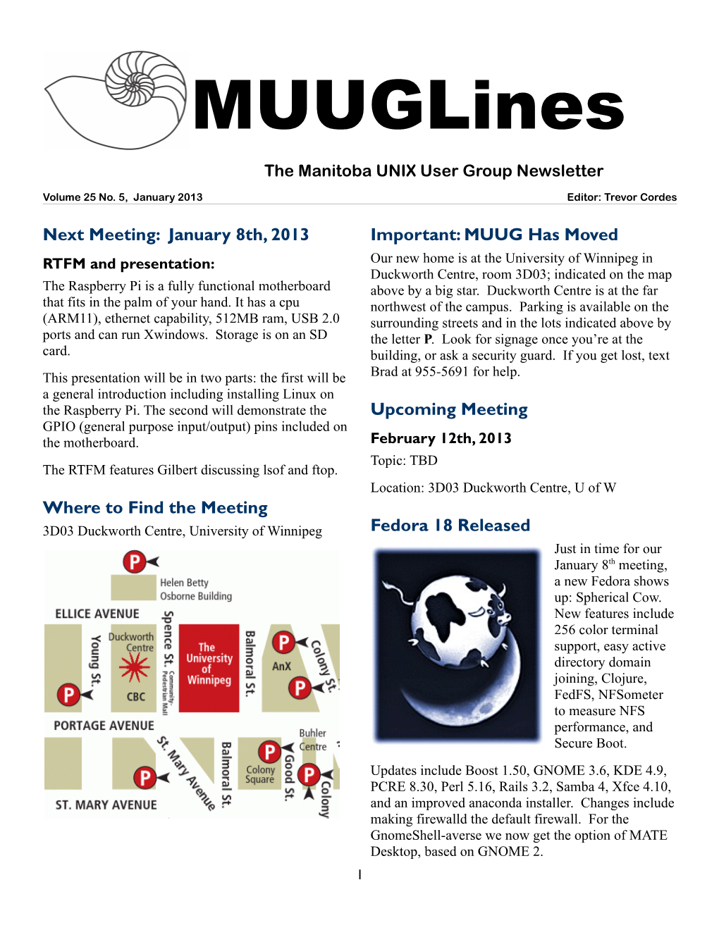 Muuglines the Manitoba UNIX User Group Newsletter