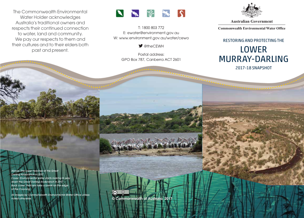 Restoring and Protecting the Lower Murray-Darling 2017–18 Snapshot