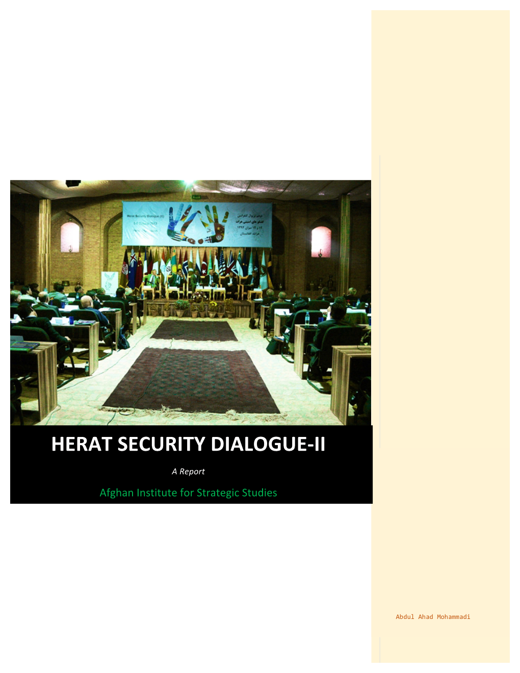 Herat Security Dialogue-Ii